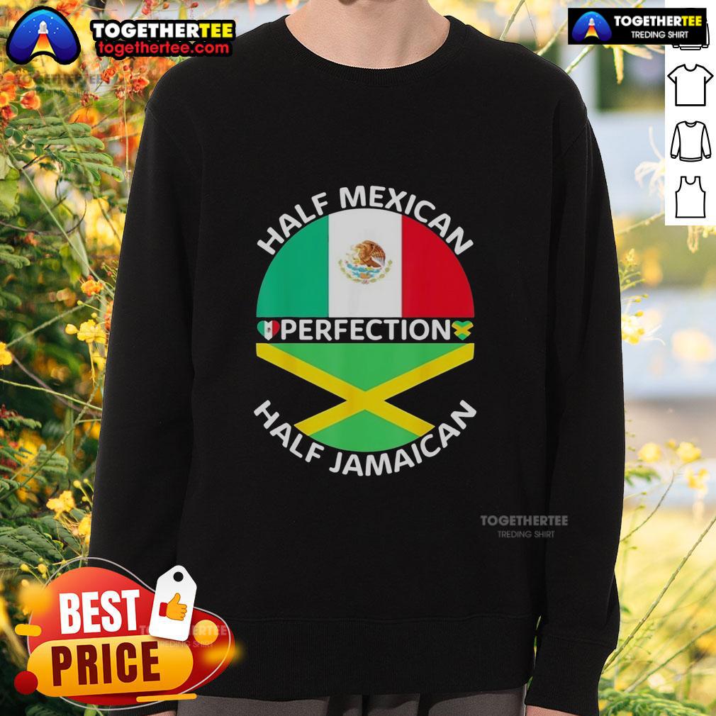 Hot Half Mexican Half Jamaican Flag Mashup Perfection T-Shirt - Image 5