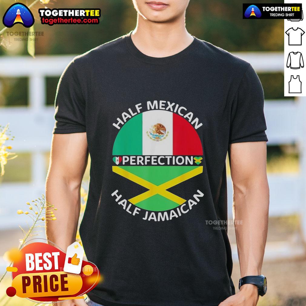 Hot Half Mexican Half Jamaican Flag Mashup Perfection T-Shirt