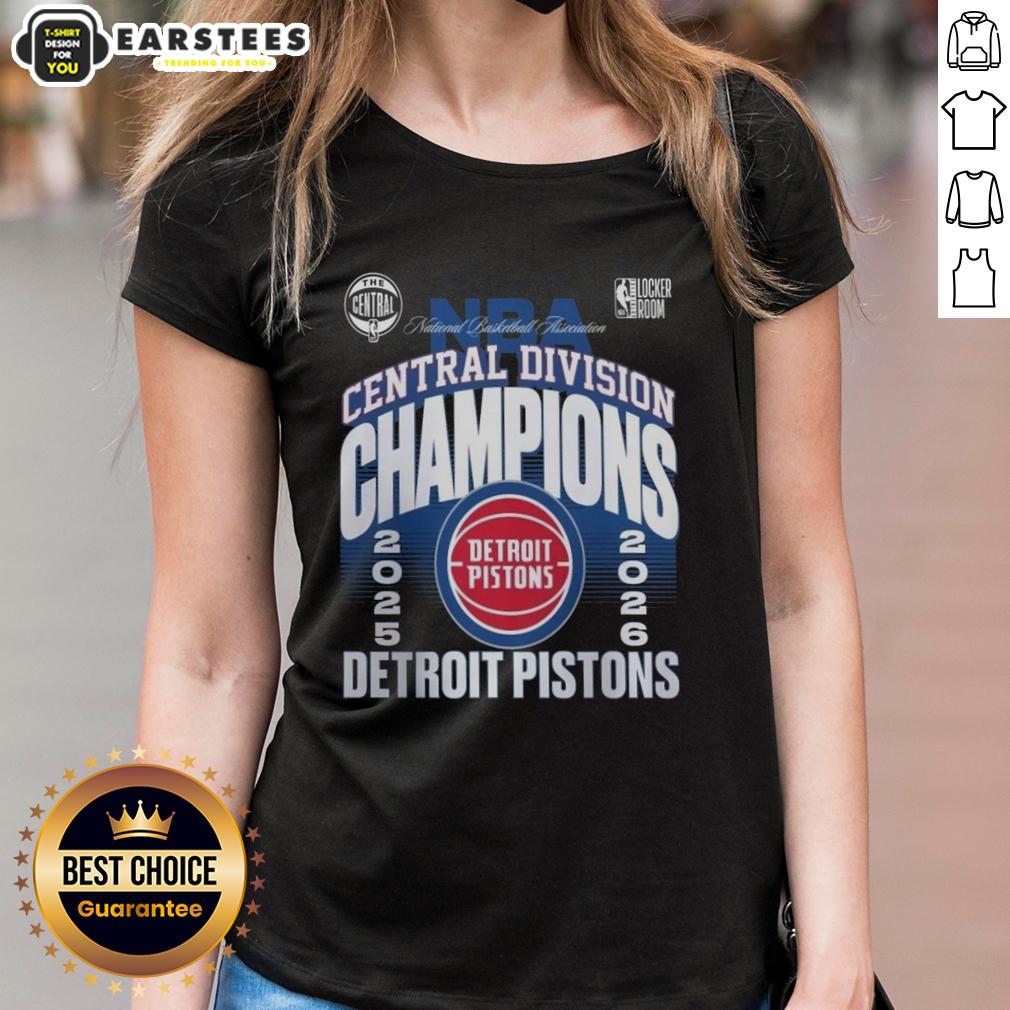 Nice Detroit Pistons Black 2026 Central Division Champions Locker Room T-Shirt - Image 3