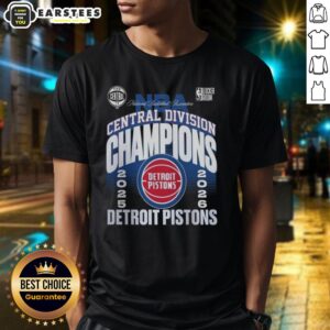 Nice Detroit Pistons Black 2026 Central Division Champions Locker Room T-Shirt