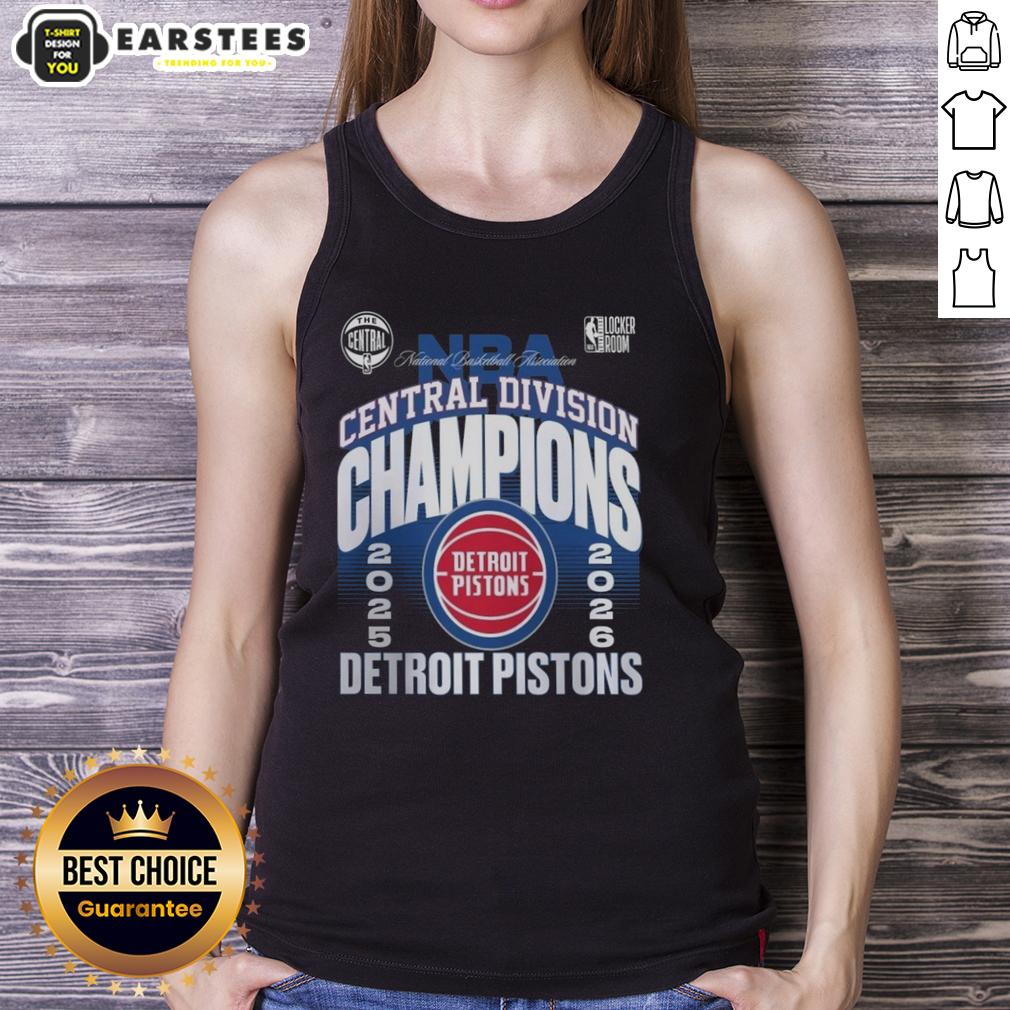 Nice Detroit Pistons Black 2026 Central Division Champions Locker Room T-Shirt - Image 4