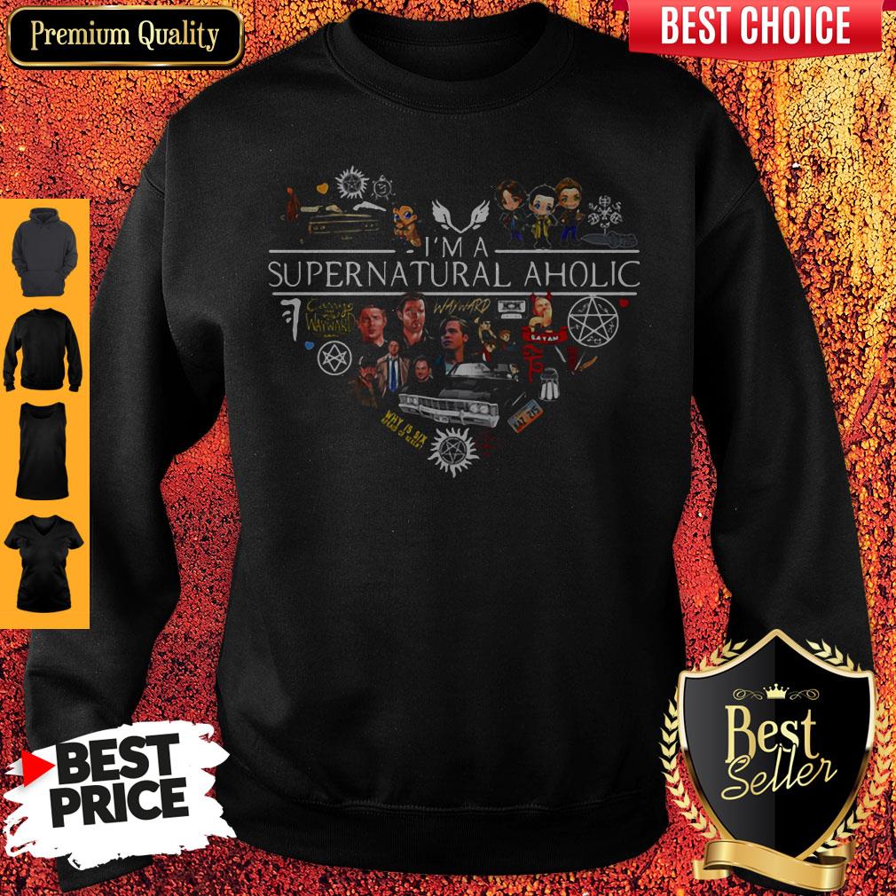 Awesome Heart I’m A Supernatural Aholic Shirt - Image 4