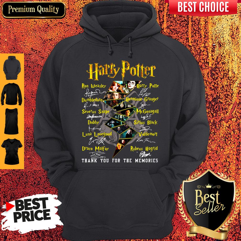 Nice Harry Potter Logo Characters Thank You For The Memories Signatures Shirt - Image 4