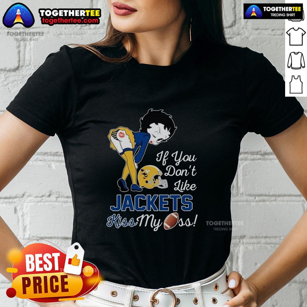 Top Betty Boop If You Don't Like Georgia Tech Yellow Jackets Kiss My Ass T-Shirt - Image 3