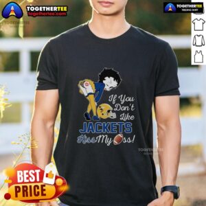 Top Betty Boop If You Don't Like Georgia Tech Yellow Jackets Kiss My Ass T-Shirt