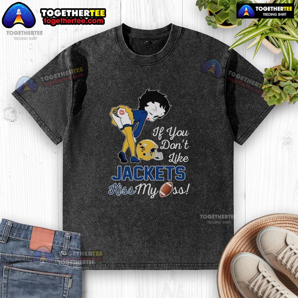Top Betty Boop If You Don't Like Georgia Tech Yellow Jackets Kiss My Ass T-Shirt - Image 6