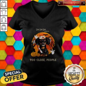 Alternative view of Love Dachshund Too Close People Halloween Shirt