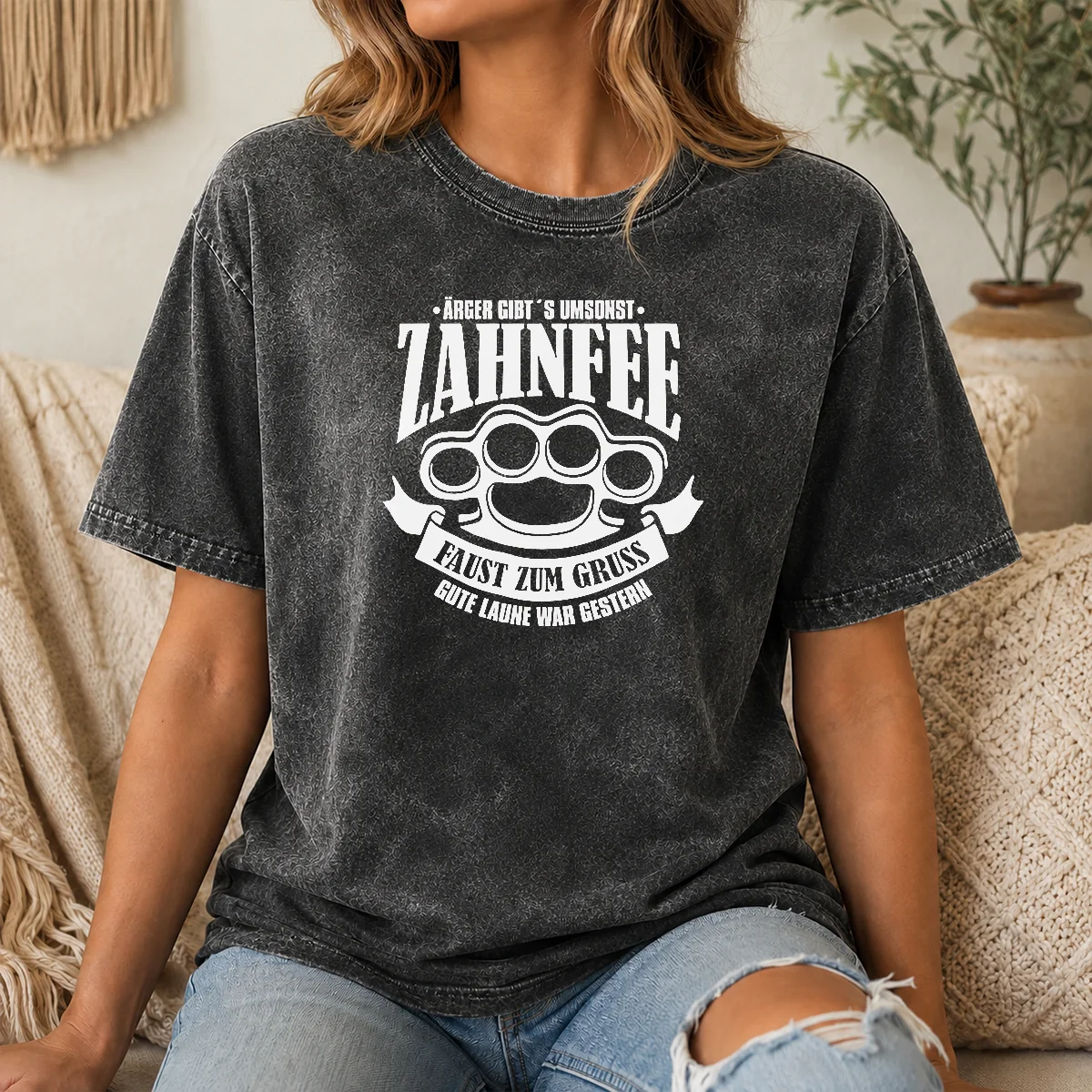 Pretty ÄRger Gibt S Umsonst Zahnfee Faust Zum Gruss Gute Laune War Gestern Shirt - Image 8