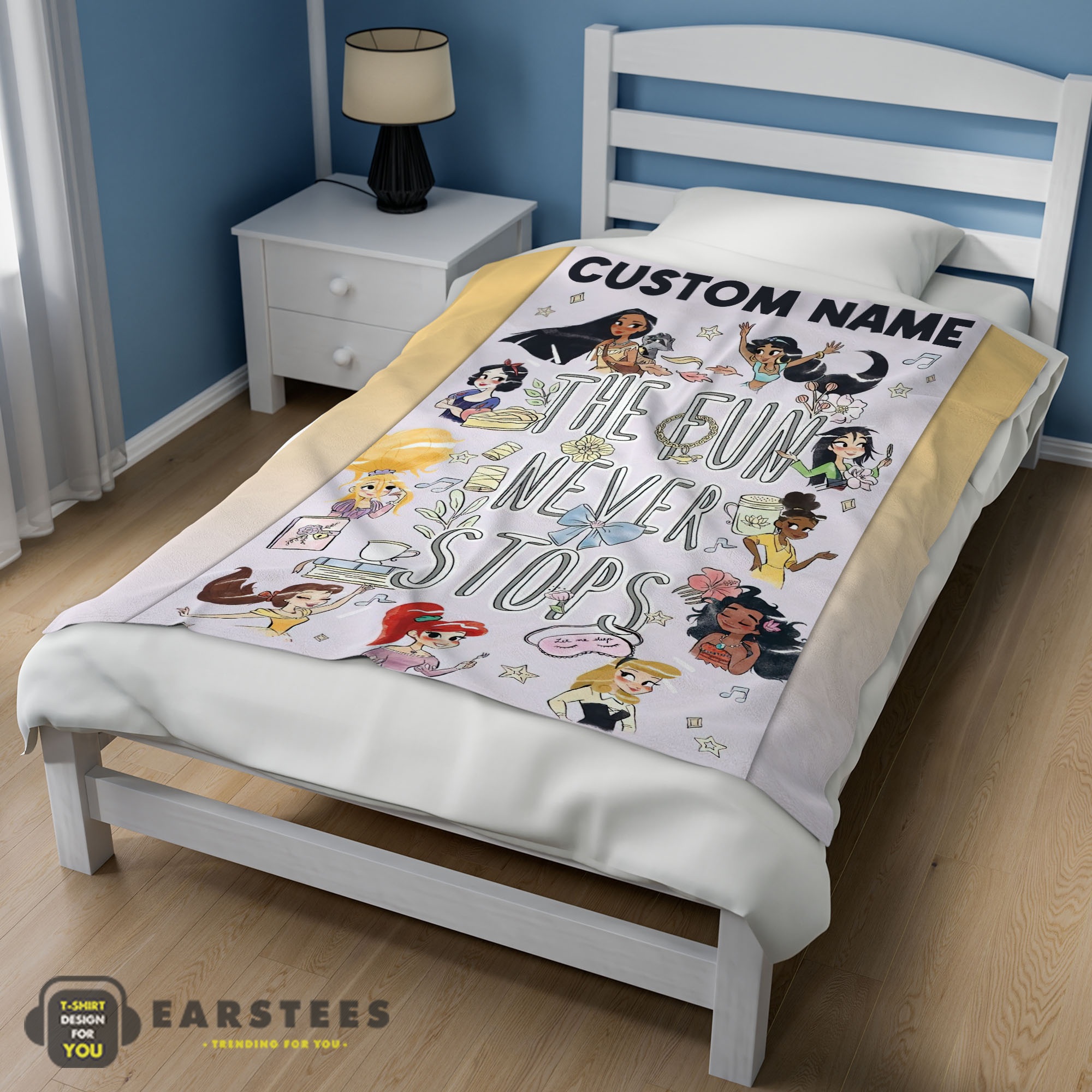 Good Disney Princess The Fun Never Stops Blanket Fleece Customized Blanket - Image 3