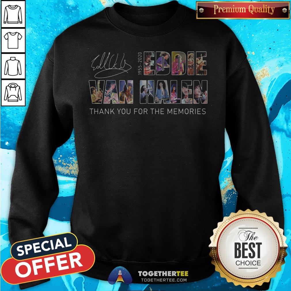 Eddie Van Halen 1955-2020 Thank You For The Memories Signature Shirt - Image 4