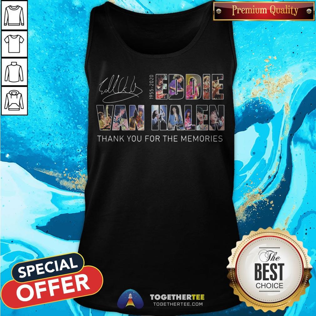 Eddie Van Halen 1955-2020 Thank You For The Memories Signature Shirt - Image 3