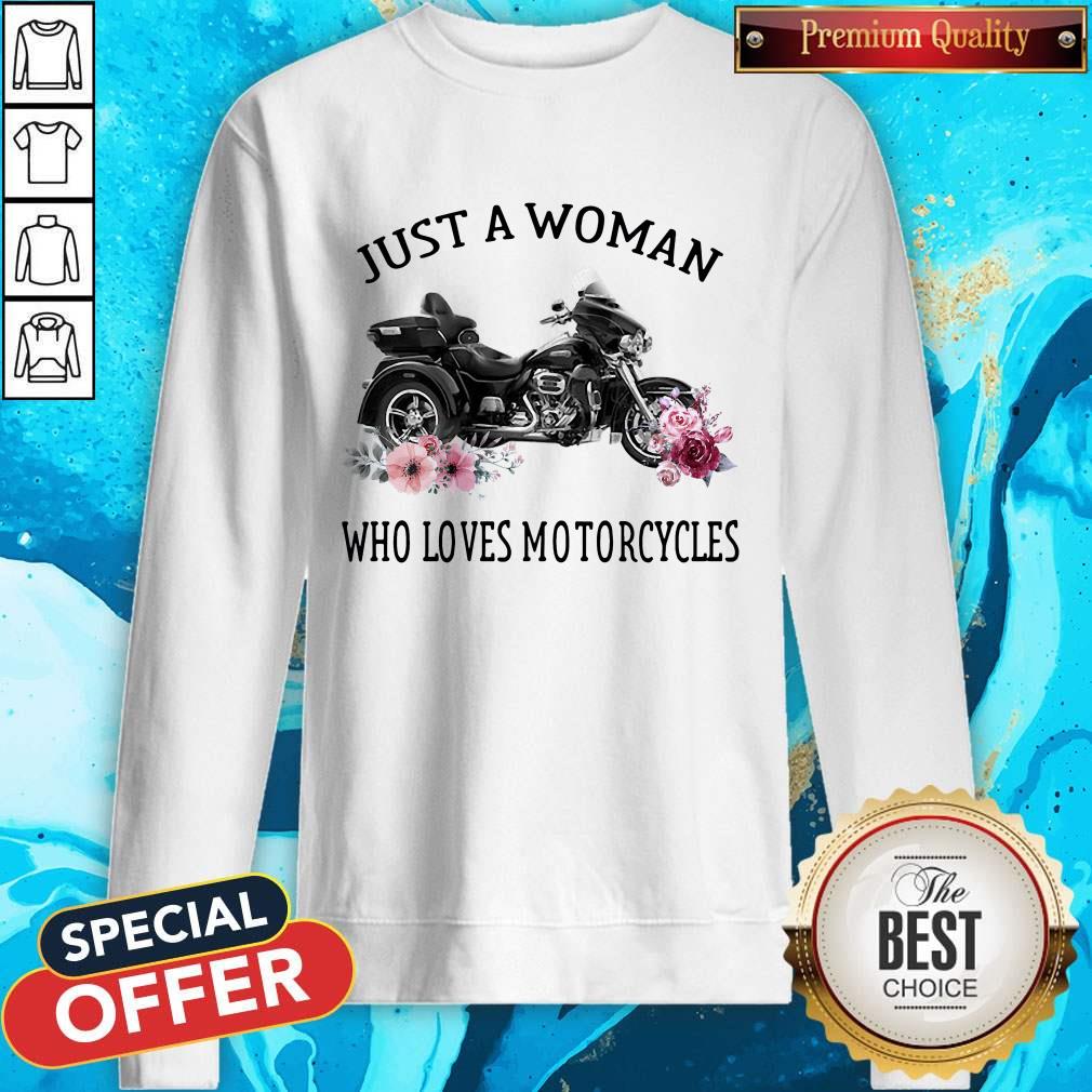 Just A Woman Who Loves Motorcycles Shirt - Image 5