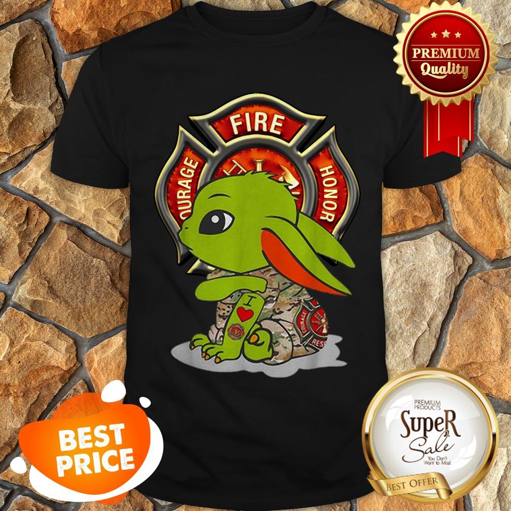 Nice Baby Yoda I love Fire Department Shirt
