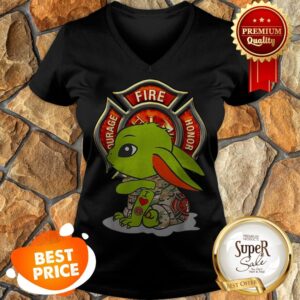 Alternative view of Nice Baby Yoda I love Fire Department Shirt
