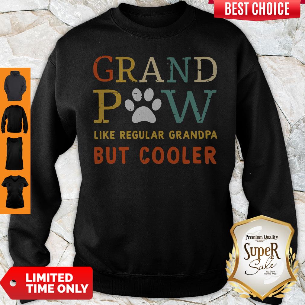 Top Grand Paw Like a Regular Grandpa But Cooler Dog Love Vintage Shirt - Image 4