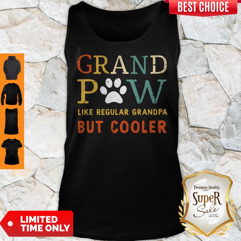 Top Grand Paw Like a Regular Grandpa But Cooler Dog Love Vintage Shirt - Image 3