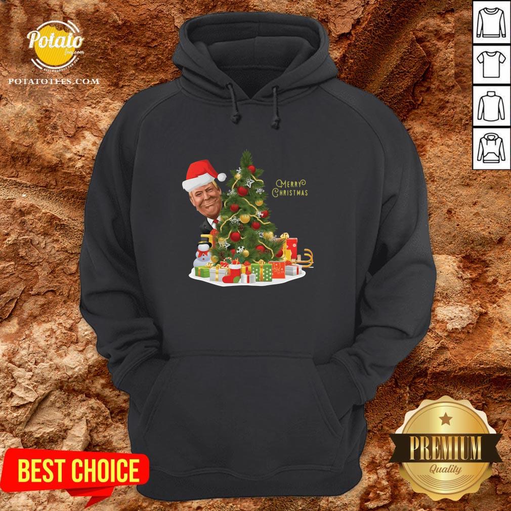 Nice Donald Trump Santa Merry Christmas Tree Shirt - Image 5
