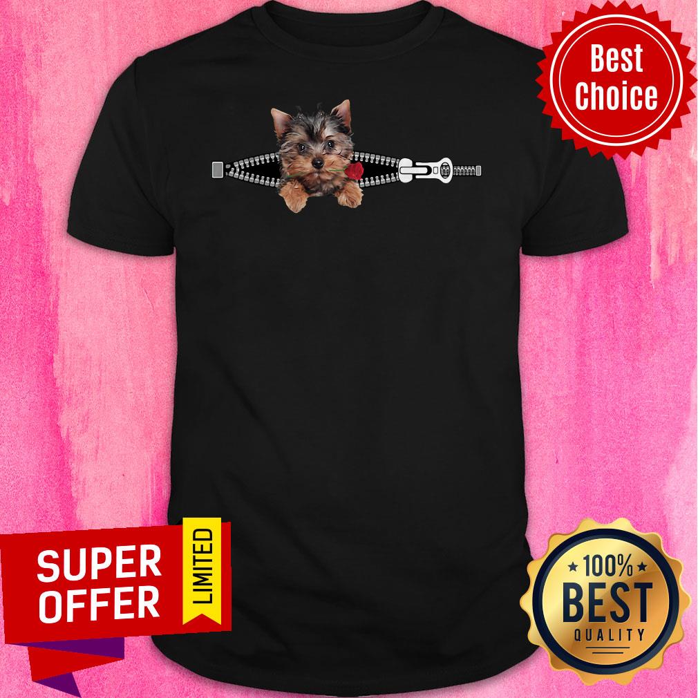 Top Dogs Pisces Yorkshire Terrier Zip And Rose Shirt