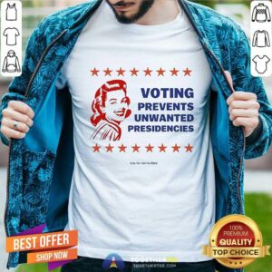 Official Team Kamala Voting Prevents Unwanted Vote For Harris Walz T-Shirt
