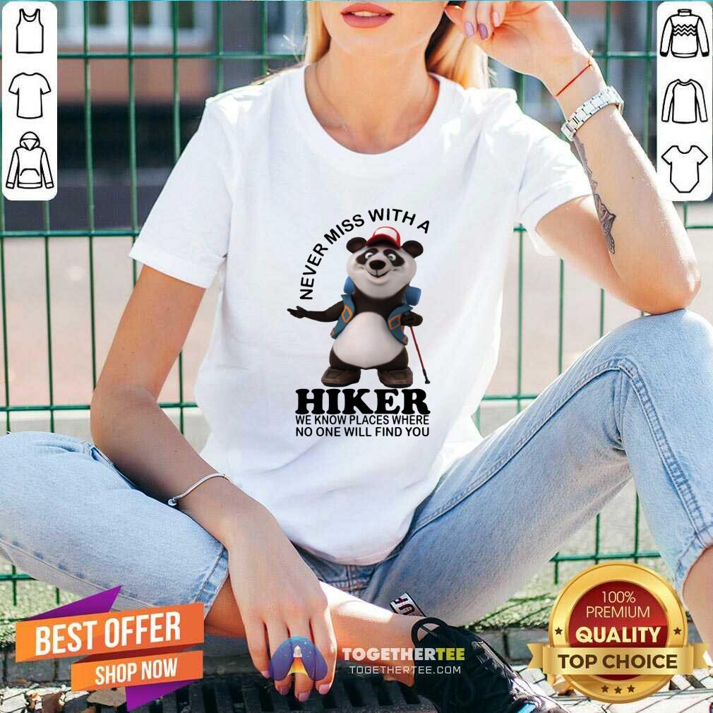 Panda Never Miss With A Hiker Shirt - Image 2