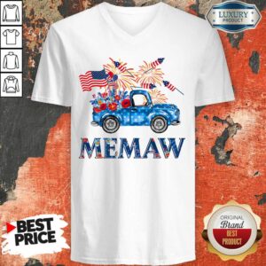Alternative view of Pickup Truck 4th Of July American Flag Memaw Shirt