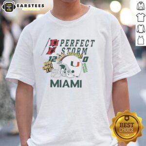 Nice Miami Hurricanes Helmet Perfect Storm Revenge How Sweet It T-Shirt