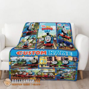 Alternative view of Awesome Good Thomas & Friends Collage Blanket Fleece Customized Blanket