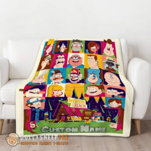 Alternative view of Awesome Gravity Falls Mystery Shack Characters Collage Blanket Fleece Customized Blanket