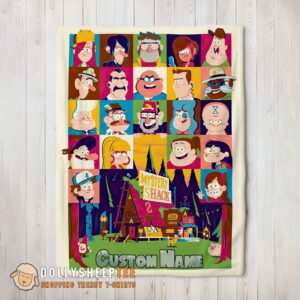 Awesome Gravity Falls Mystery Shack Characters Collage Blanket Fleece Customized Blanket