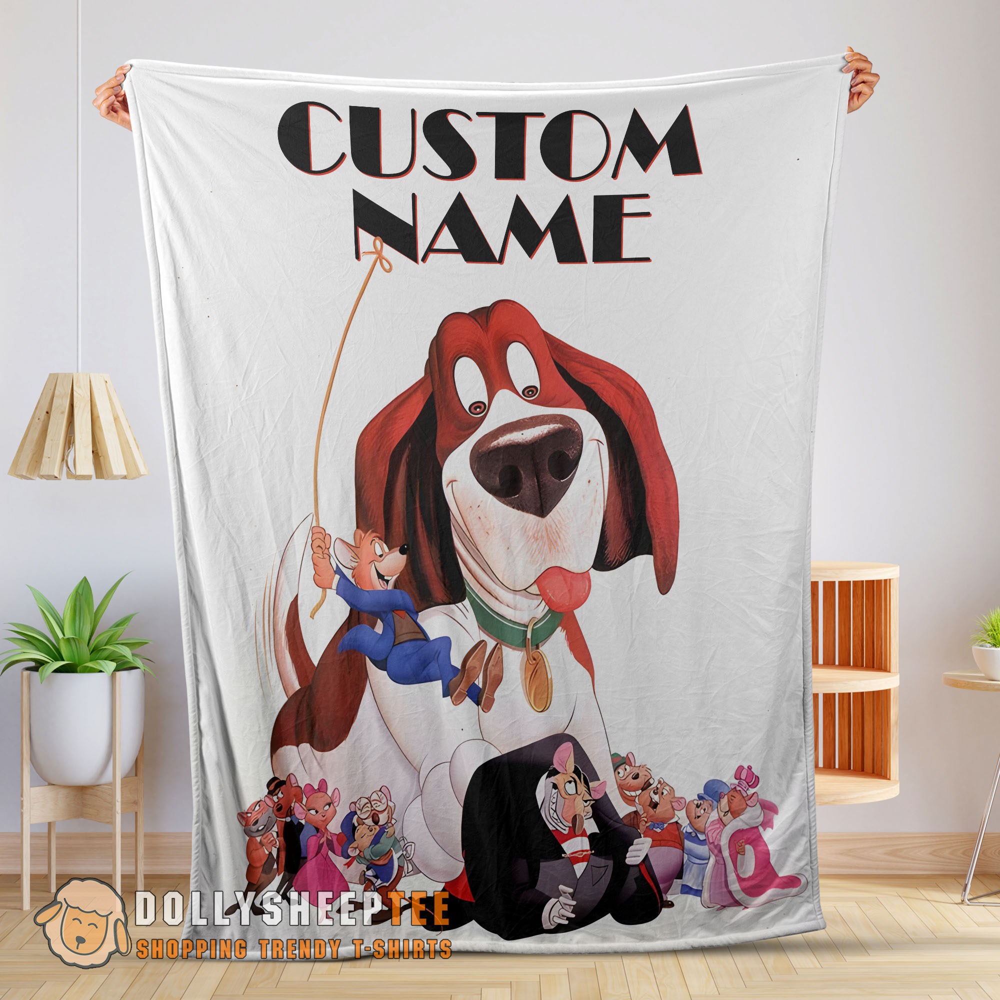 Official Top Personalized The Great Mouse Detective With Friends Blanket Fleece Customized Blanket