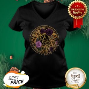 Alternative view of Official Skull Leopard I Hate People Flower Shirt