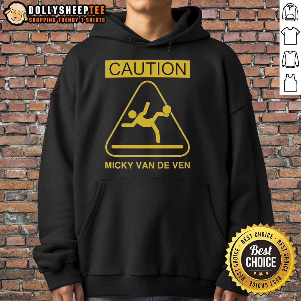 Pretty Micky Van De Ven Tottenham Hotspur Caution Slide Kick T-Shirt - Image 2