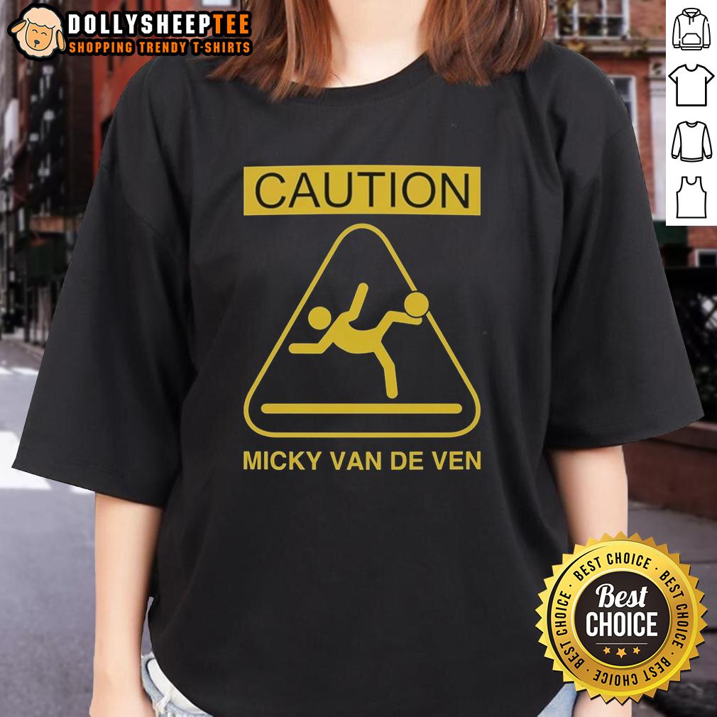 Pretty Micky Van De Ven Tottenham Hotspur Caution Slide Kick T-Shirt - Image 3