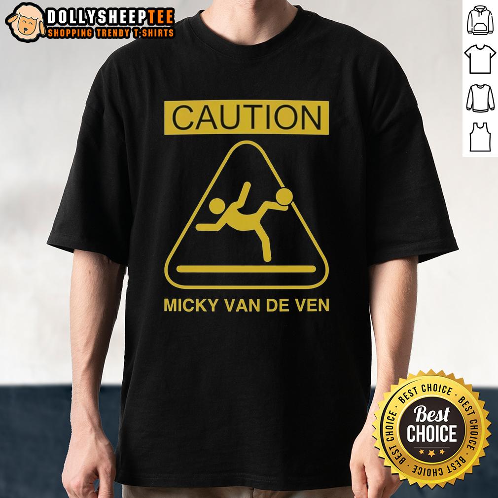 Pretty Micky Van De Ven Tottenham Hotspur Caution Slide Kick T-Shirt