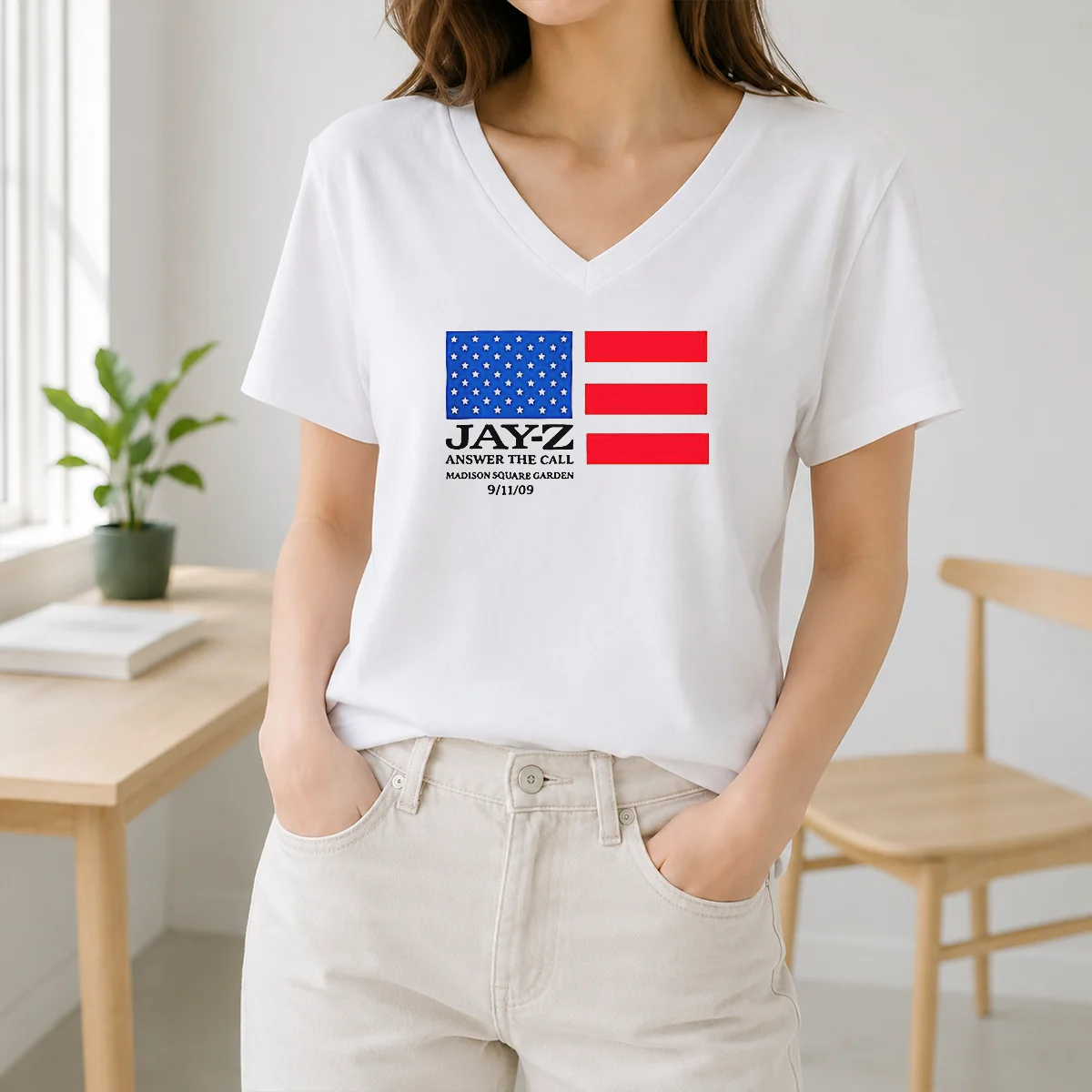 Awesome Jay Z Answer The Call Madison Square Garden 9 11 09 Shirt - Image 2