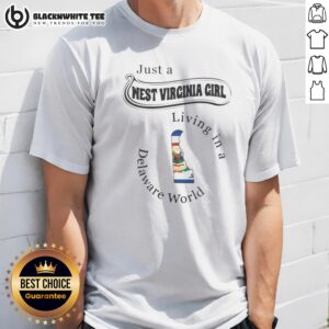 Funny To Just A West Virginia Girl Living In A Delaware World Shirt