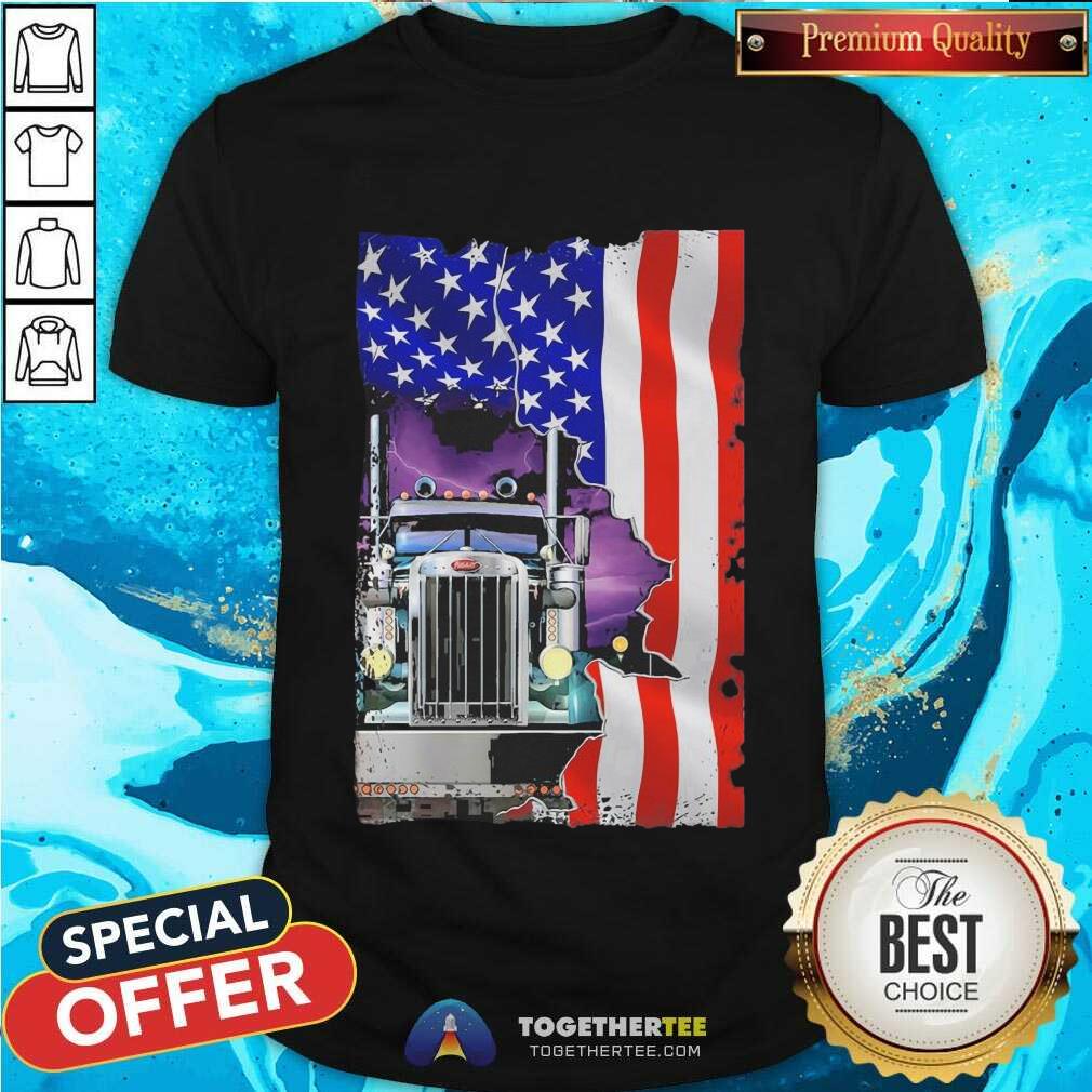 Perfect Blood Inside Me Trucker American Flag 2021 Shirt