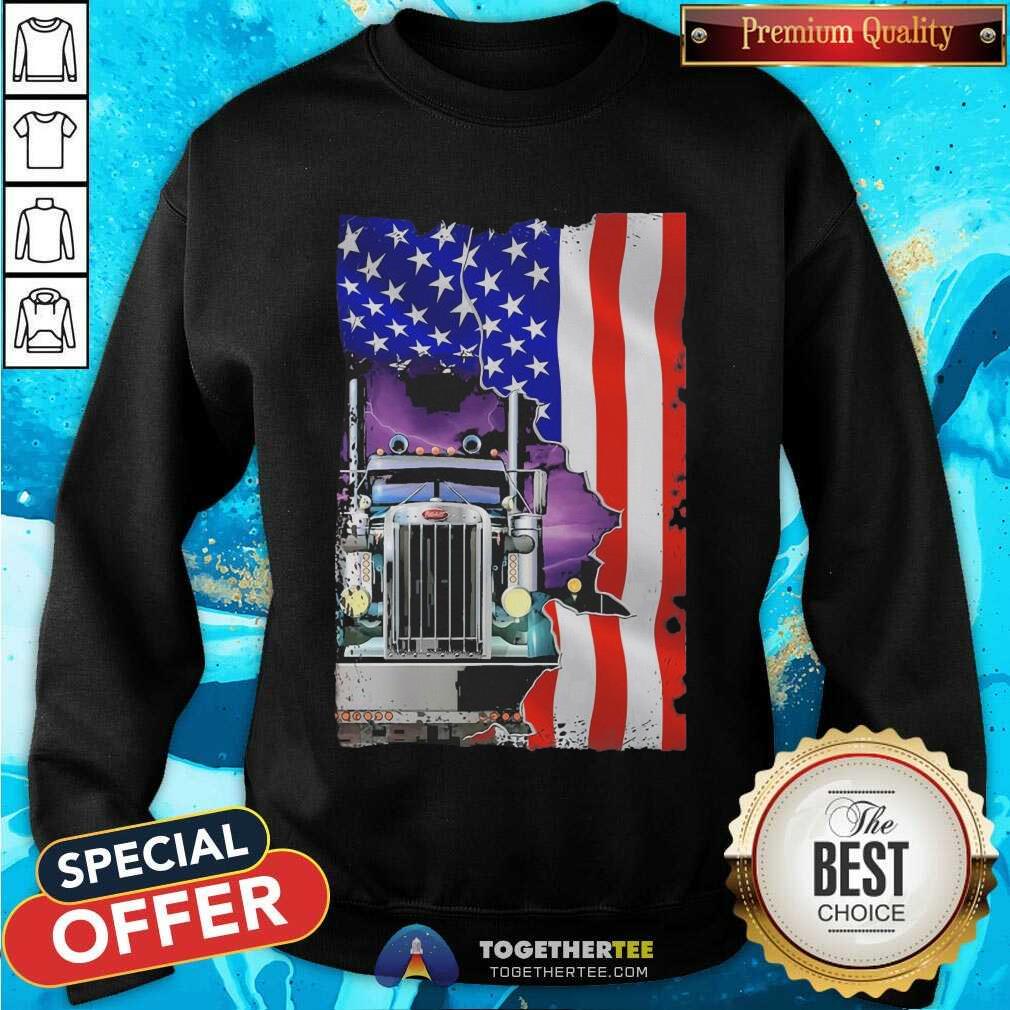 Perfect Blood Inside Me Trucker American Flag 2021 Shirt - Image 4