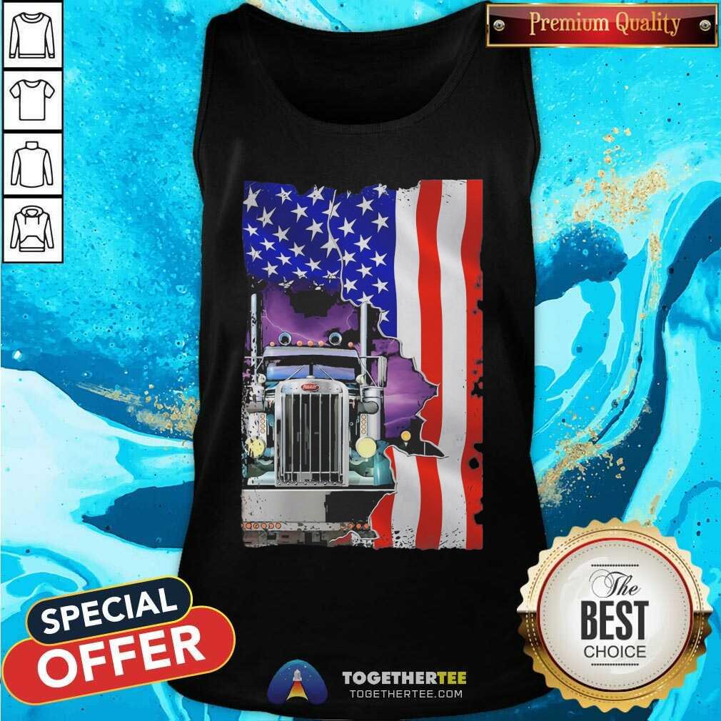 Perfect Blood Inside Me Trucker American Flag 2021 Shirt - Image 3
