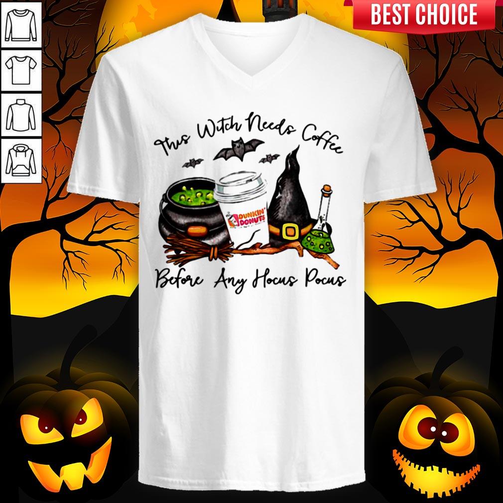 Dunkin Donuts This Witch Needs Coffee Before Any Hocus Pocus Shirt - Image 3