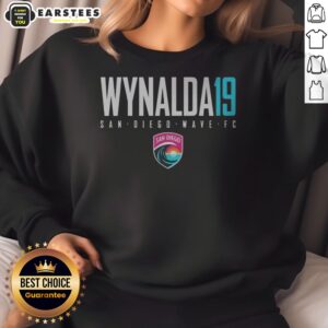 Alternative view of Hot San Diego Wave FC Wynalda 19 San Diego Wave FC Soccer Team Shirt