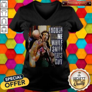 Alternative view of Joe Sniffs Jimi Excuse Me While I Sniff This Guy Shirt