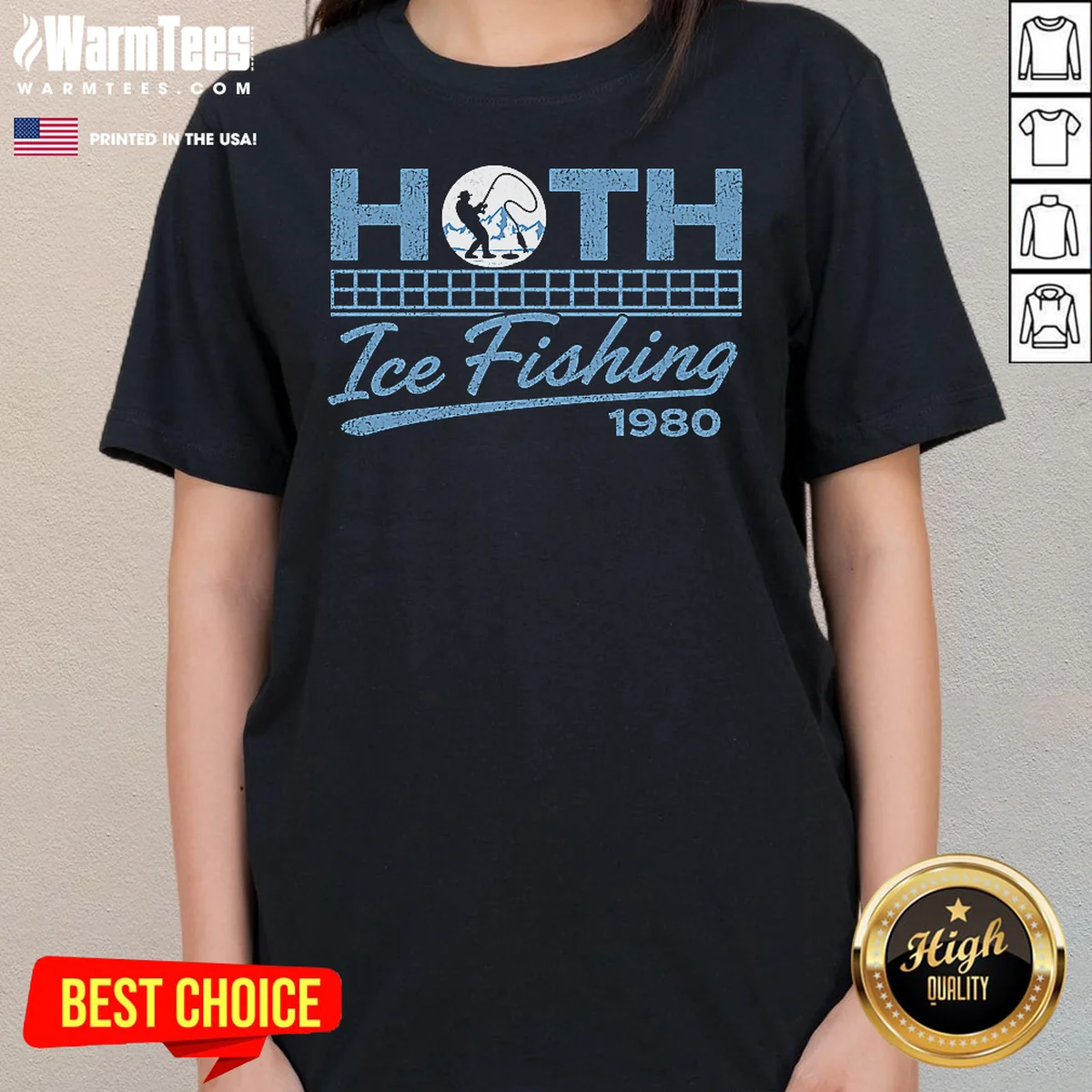 Pretty Old School Cold Wilderness ICE Fishing Shirt - Image 2