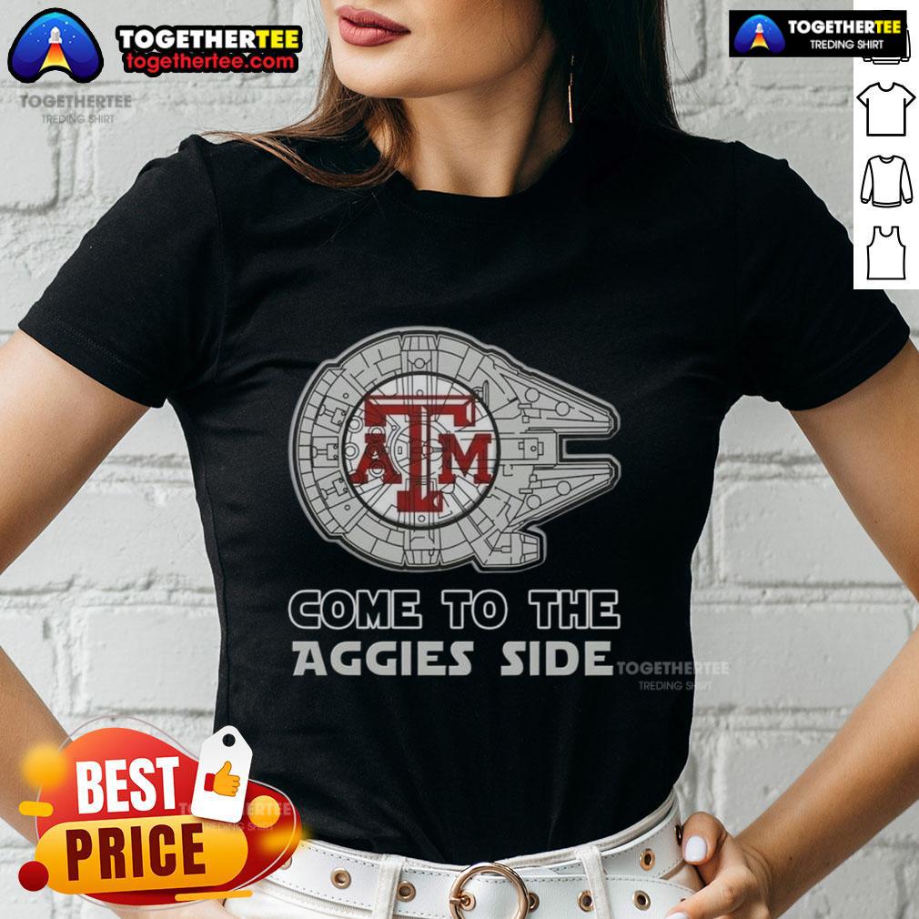Good Star Wars Come To The Texas A&M Aggies Side T-Shirt - Image 3