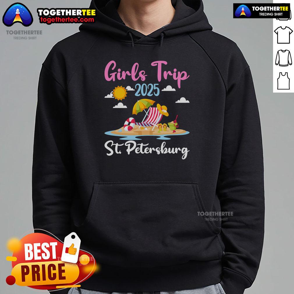 Top St Petersburg Beach Girl Trip 2025 Summer Vacation T-Shirt - Image 2