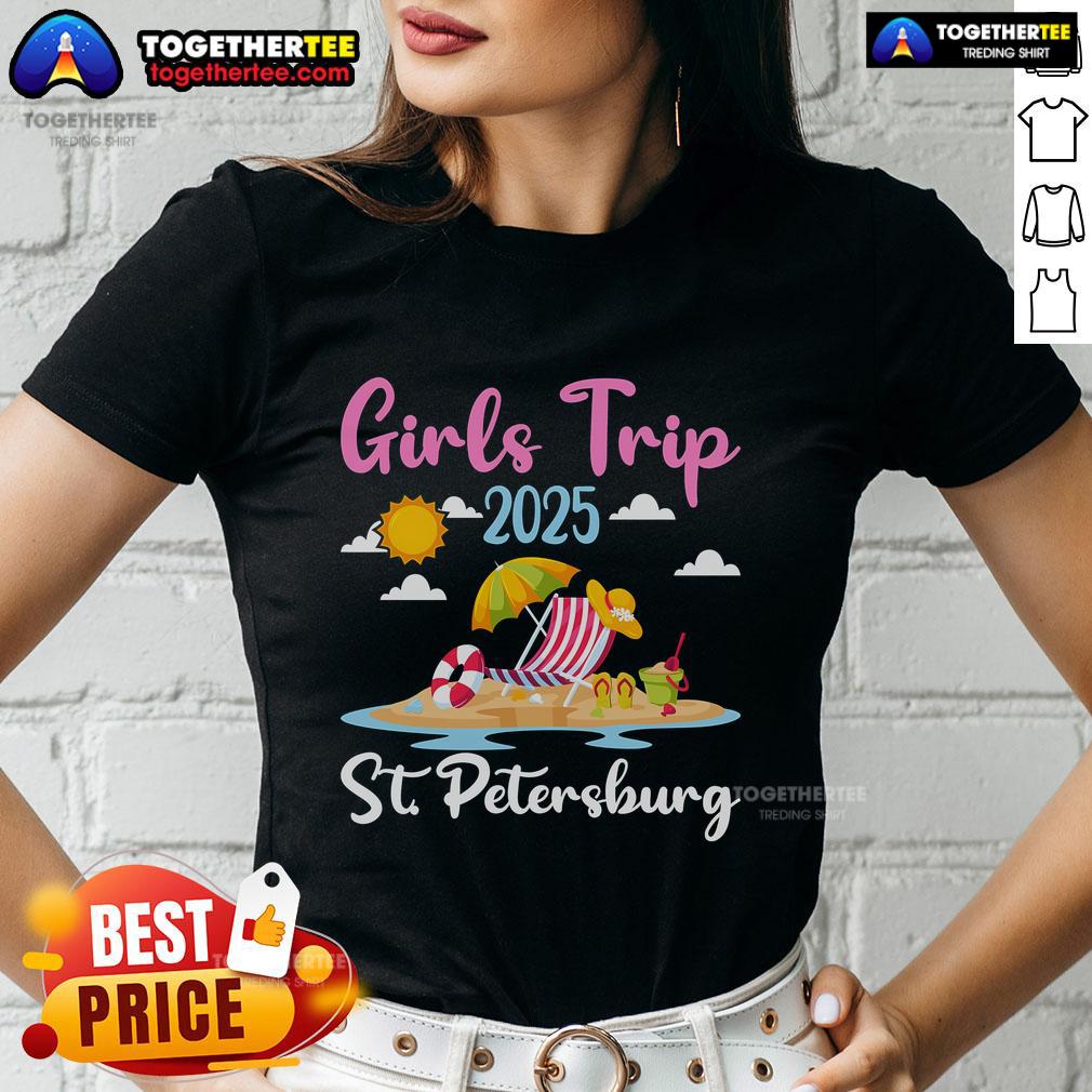 Top St Petersburg Beach Girl Trip 2025 Summer Vacation T-Shirt - Image 3