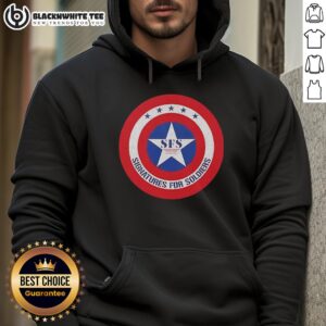 Alternative view of Good Signatures For Soldiers Sfs Captain America Shield Retro T-Shirt