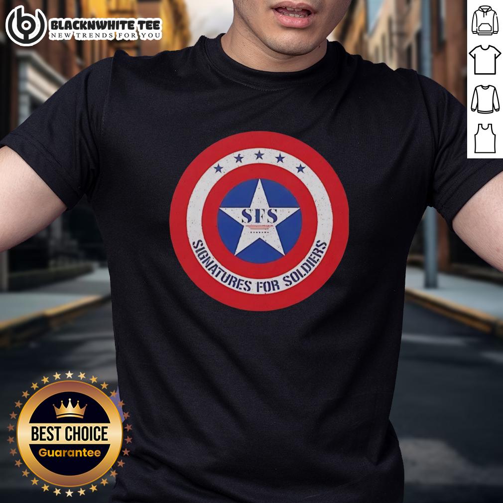 Good Signatures For Soldiers Sfs Captain America Shield Retro T-Shirt