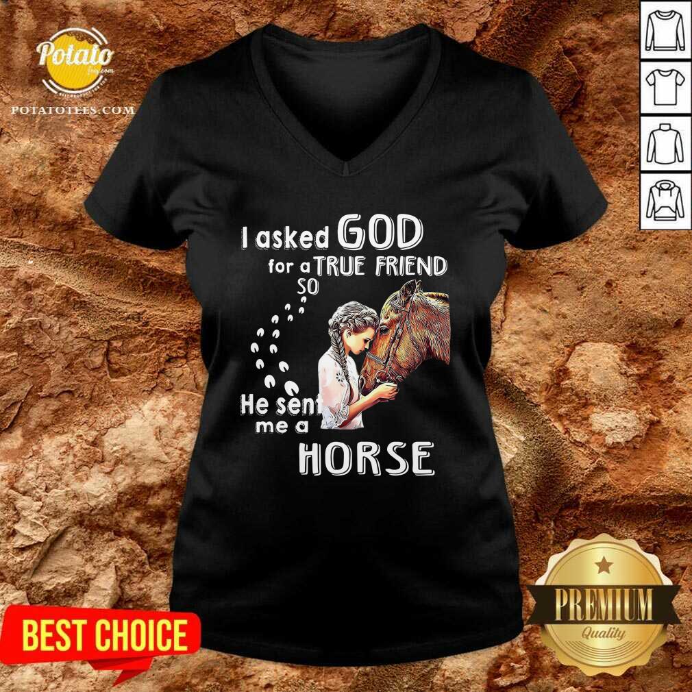 Good I Asked God For A True Friend So He Sent Me A Horse Shirt - Image 2