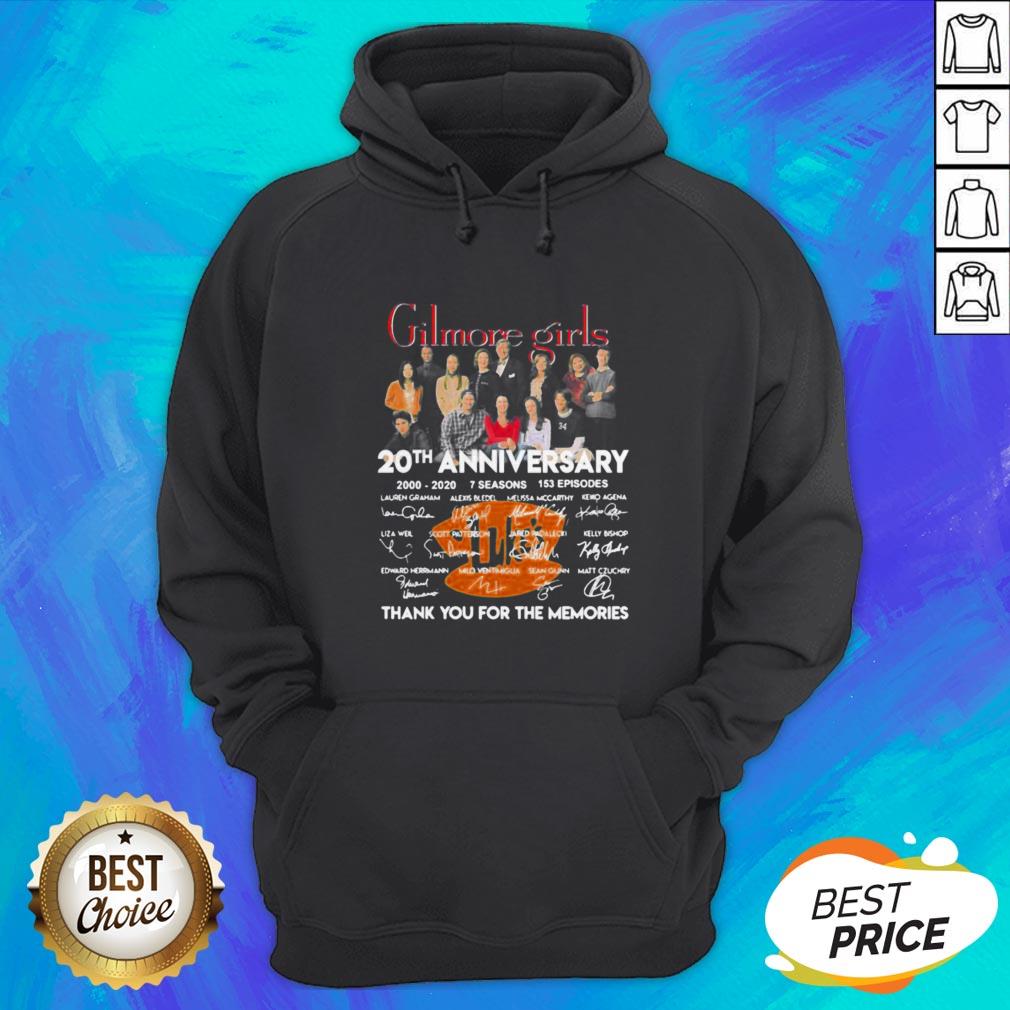 Gilmore Girls 20th Anniversary 2000 2020 7 Seasons 153 Episodes Thank You For The Memories Signatures Shirt - Image 3